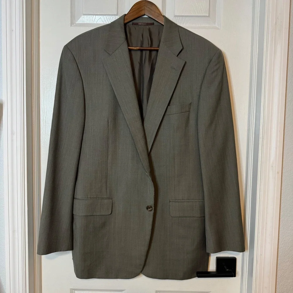 Hickey Freeman Mens 44R Blazer Jacket 100% Worsted Wool USA